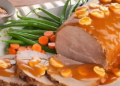 Receita de Lagarto recheado ao molho madeira